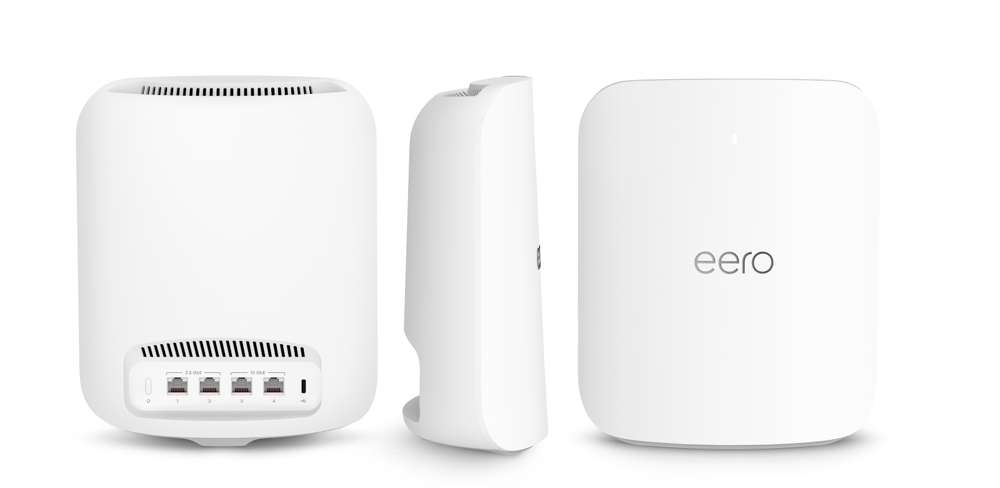 Amazon eero Max 7 Wi-Fi 7 mesh router units with multi-gig Ethernet ports