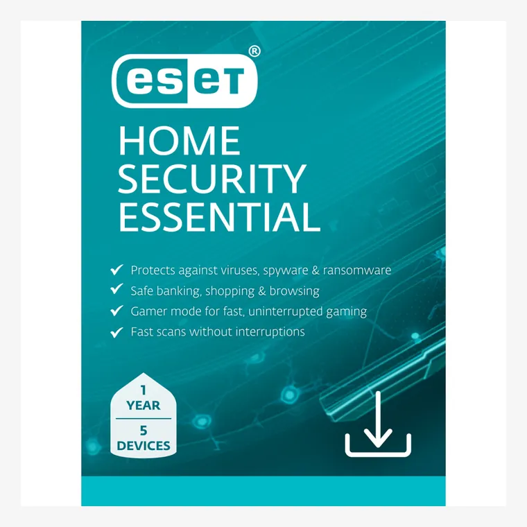 ESET HOME Security Essential one-year five-device security software product image