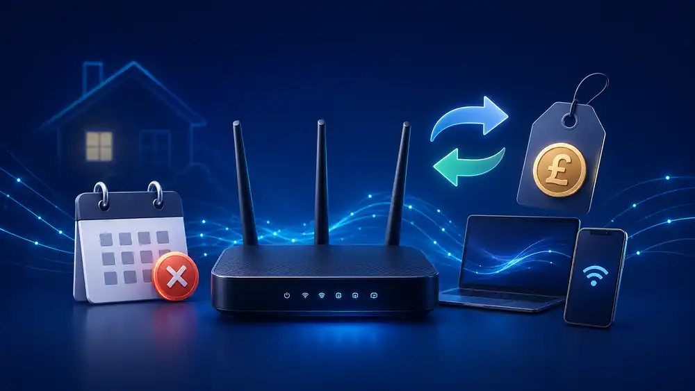 Out of contract broadband bill showing loyalty penalty and switching options